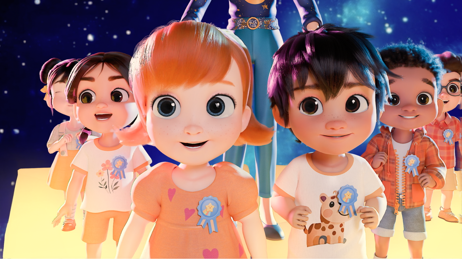 The friends earn starry explorer badges