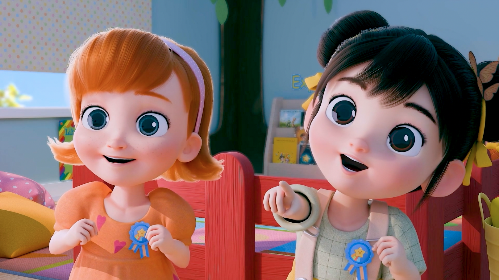 Ella and May with their star badges